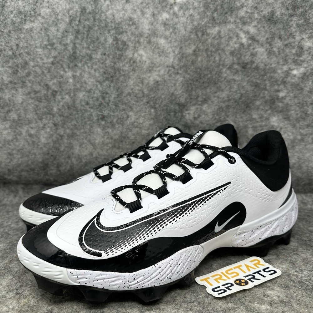 Nike Alpha Huarache Elite 4 Low MCS Baseball Cleats Mens 13 Black FD6255-108
